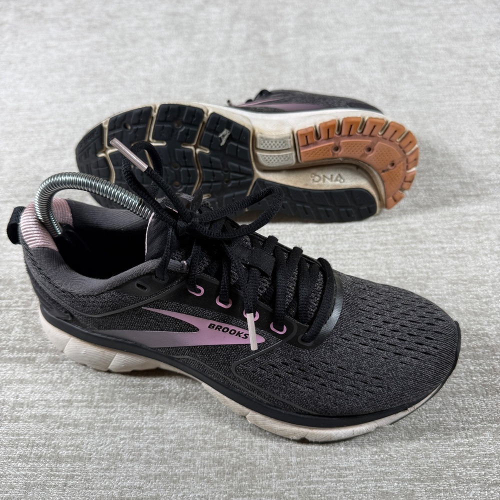 Brooks Trace 2 Running Shoes Womens 8.5 Black Pink Neutral Athletic Sneakers